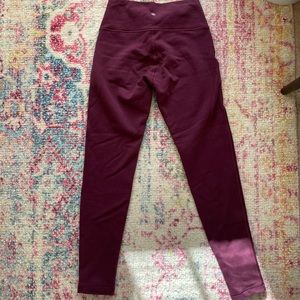 Maroon fleece-lined Lululemon Pants